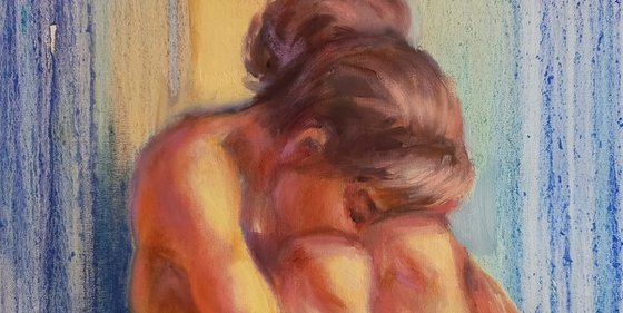 Naked woman Original oil painting