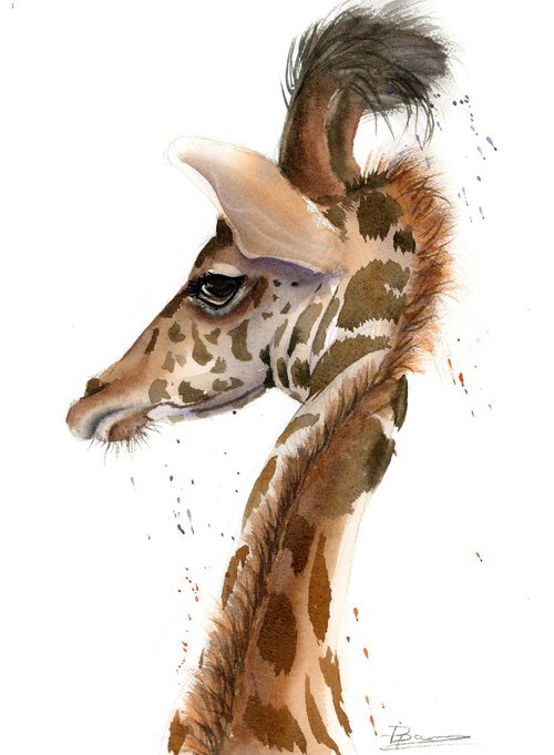 Whimsical giraffe by Olga Shefranov (Tchefranov)