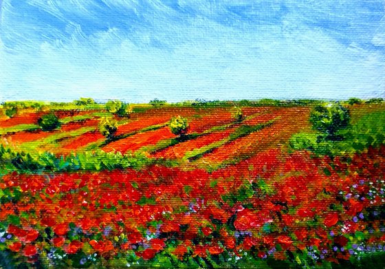 Set of Three Floral Meadows