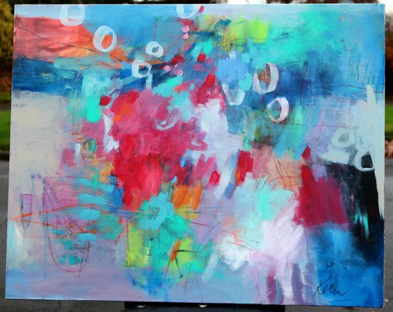 All We Hoped For 30x24" Colorful Abstract Expressionist Painting on Large Canvas