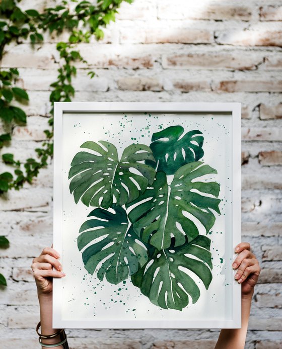 Monstera Deliciosa Abstract Leaves