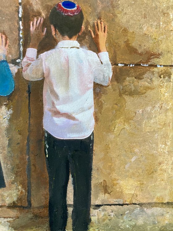 Children at the Western Wall