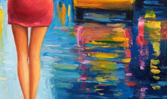 She Walks Through Manhattan