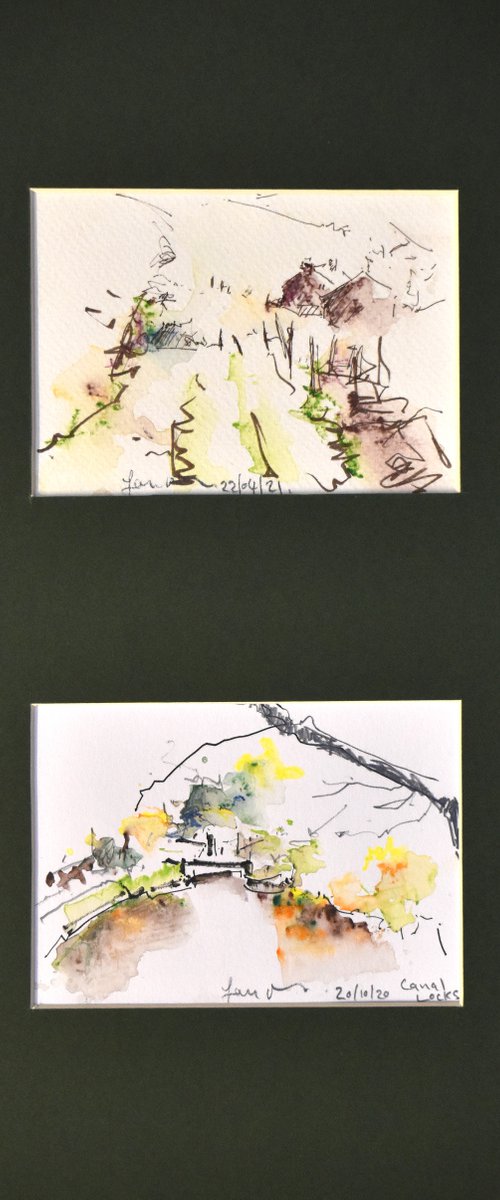 "the paths we take" -Landscape Watercolour Study No 10 by Ian McKay