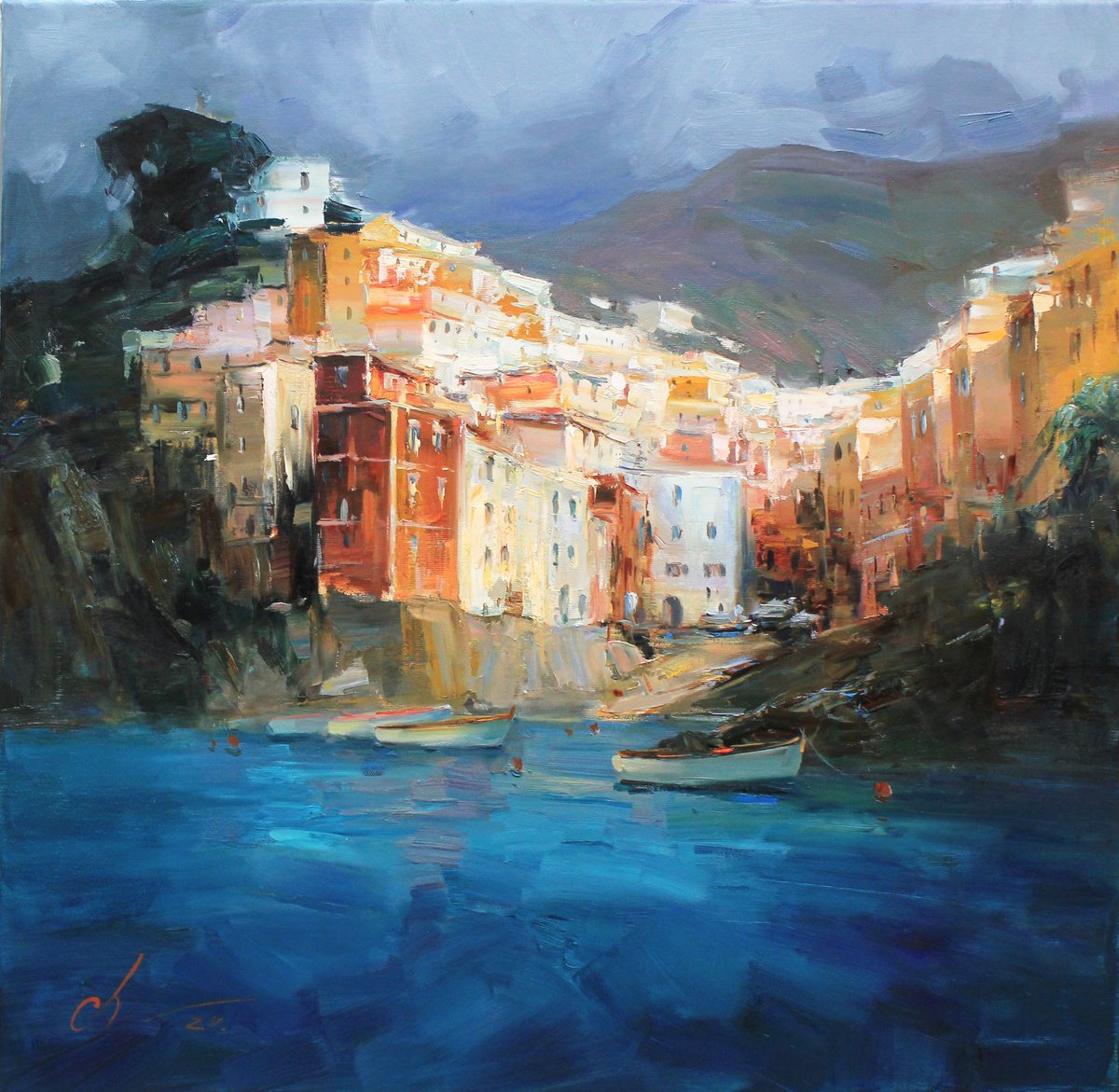 Riomaggiore Cinque terre by Sergei Chernyakovsky