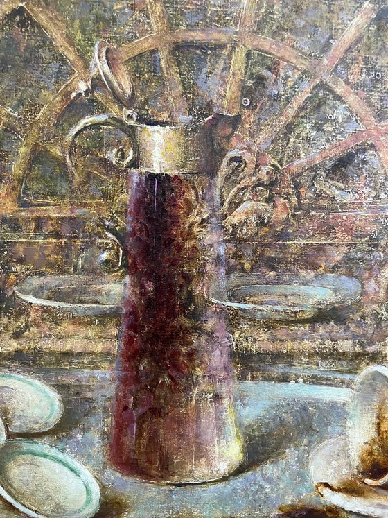 Earthy chocolate still life