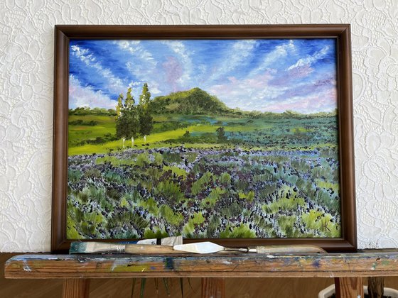Provence Lavender Field original oil painting