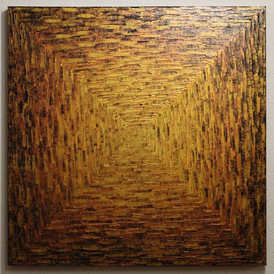 Large square gold gradient