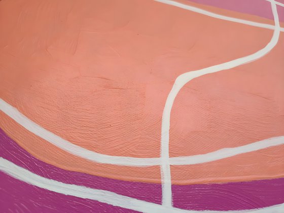 Zen Minimalism.Balance of Pink,Peach,Purple