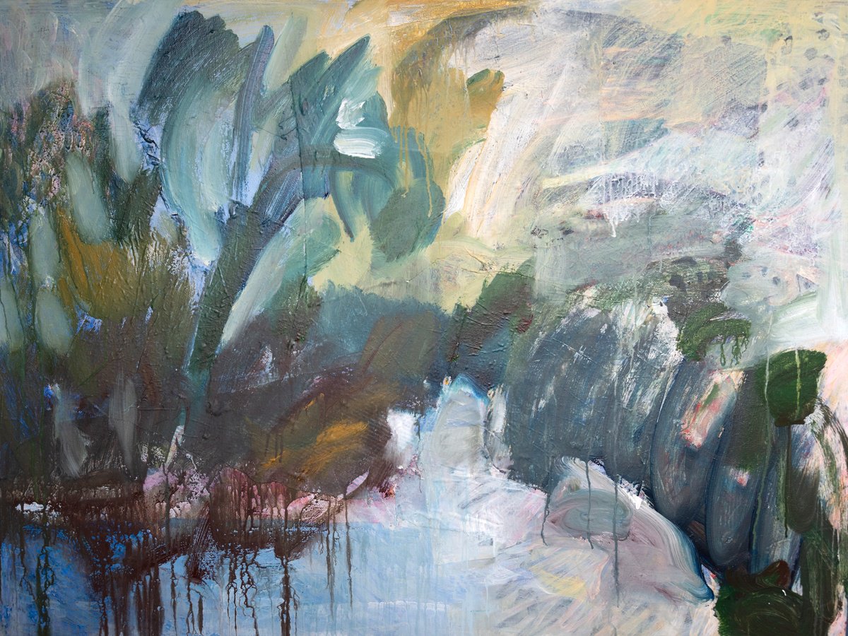  Pond 8 By Elizabeth Anne Fox, 48 X 36, Artwork For Sale On Artfinder