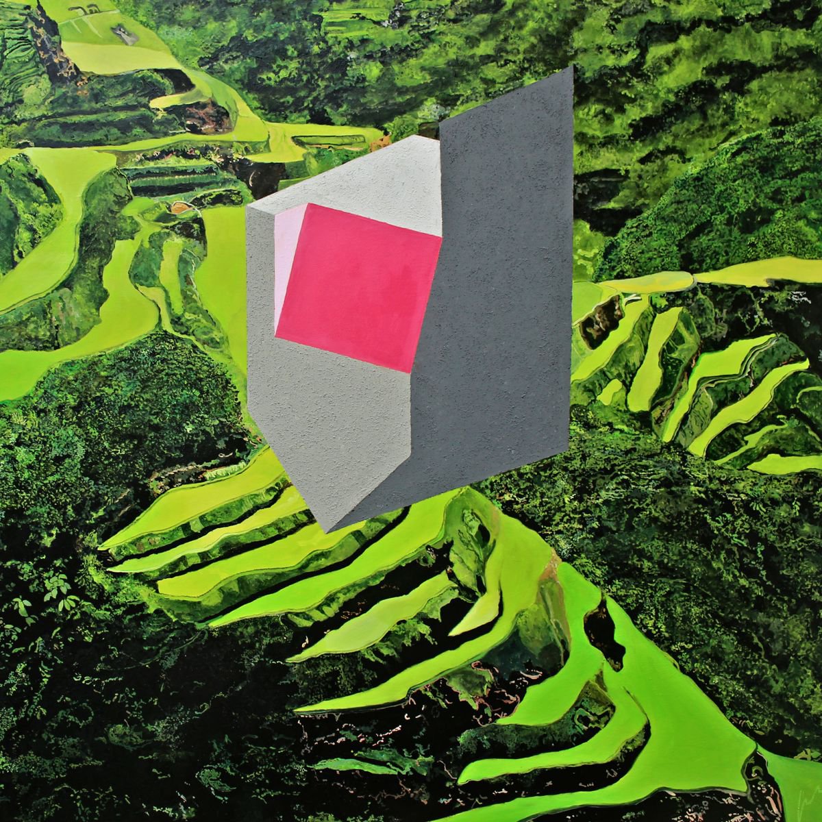 Surrealistic Landscape Oil Painting By Ken Vrana, 48 X 48", The Others, Original Artwork