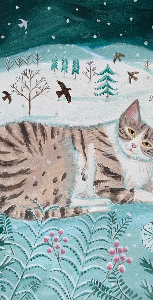 Snowy tabby by Mary Stubberfield