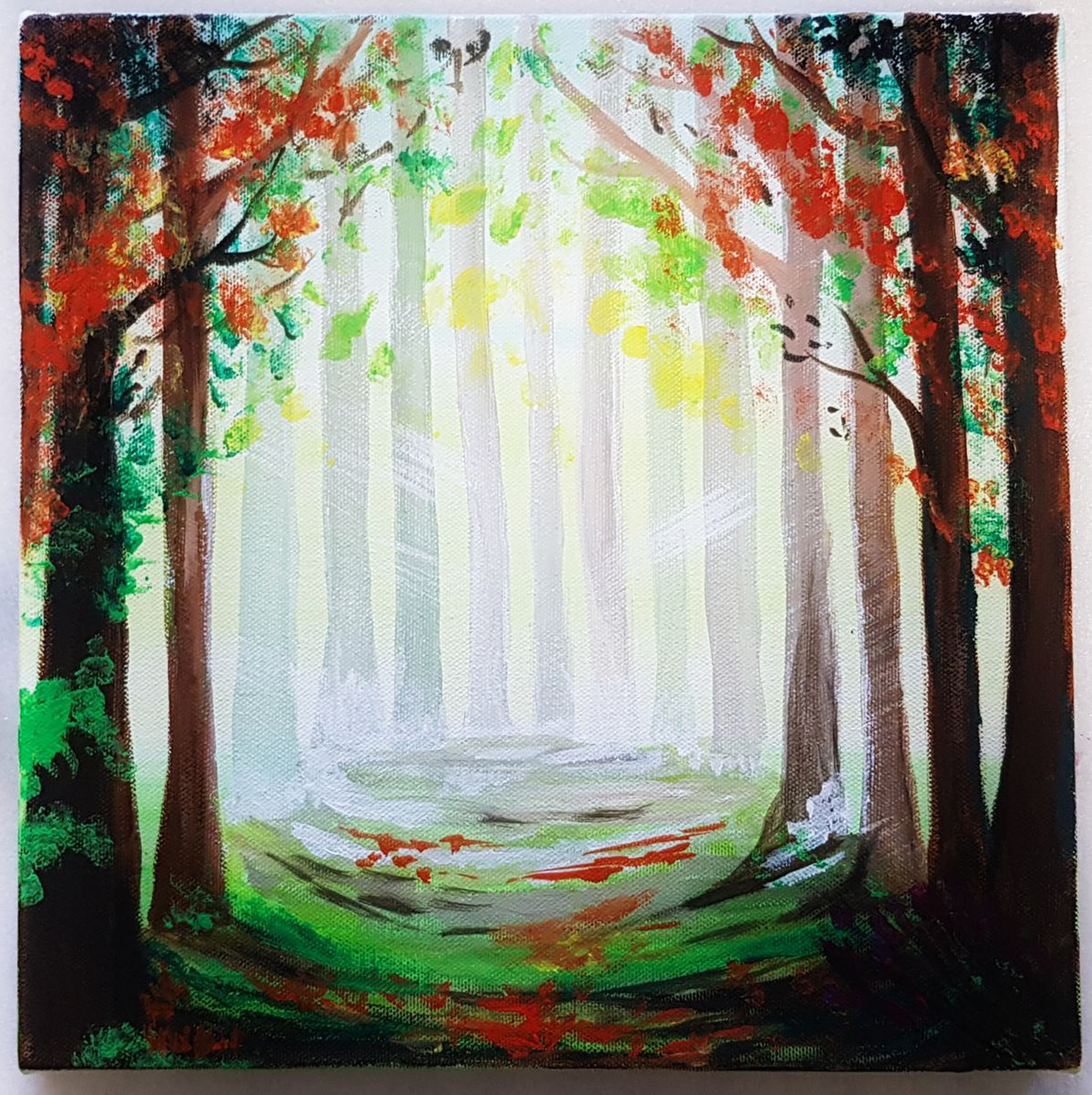 Forest Painting Acrylics On Canvas Artfinder