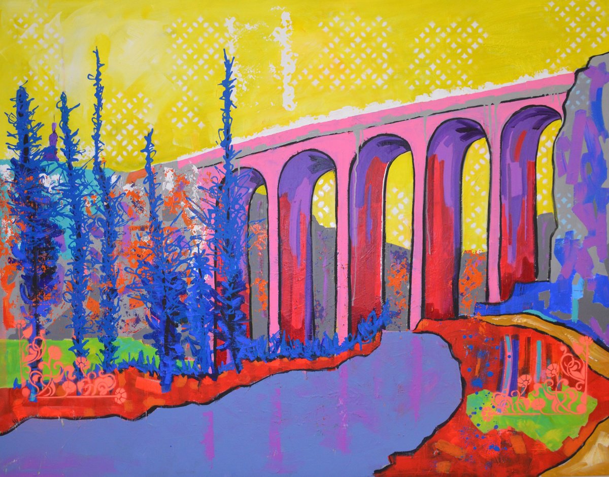 Dinan viaduct by Pamela Kenny-Levick