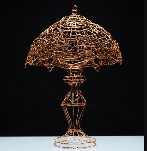 Tiffany Lamp Copper Sculpture