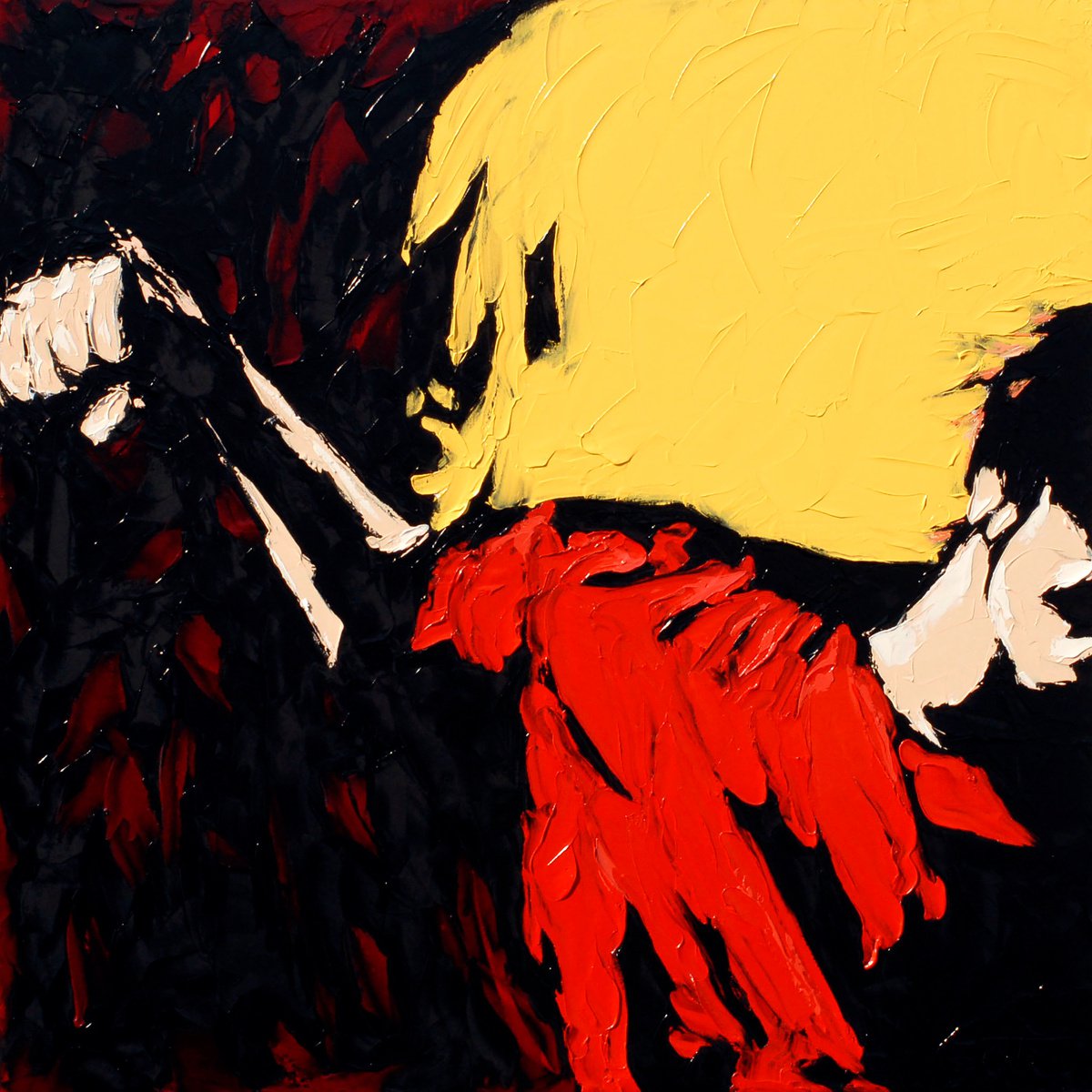 Expressive Oil Painting , Punchdrunk By Bill Stone, 48 X 48, Artwork For Sale On Artfinder