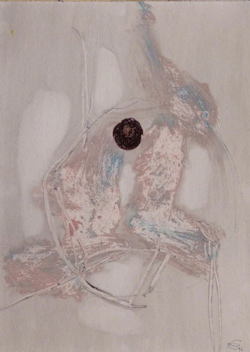 Prolegomena, Acrylic on paper #46, 29x42 cm by Frederic Belaubre