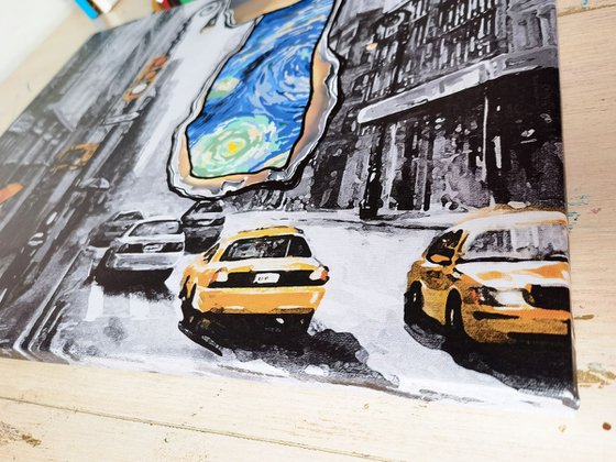 Starry night in New York city