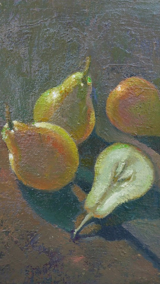 Still Life with Sliced Pear