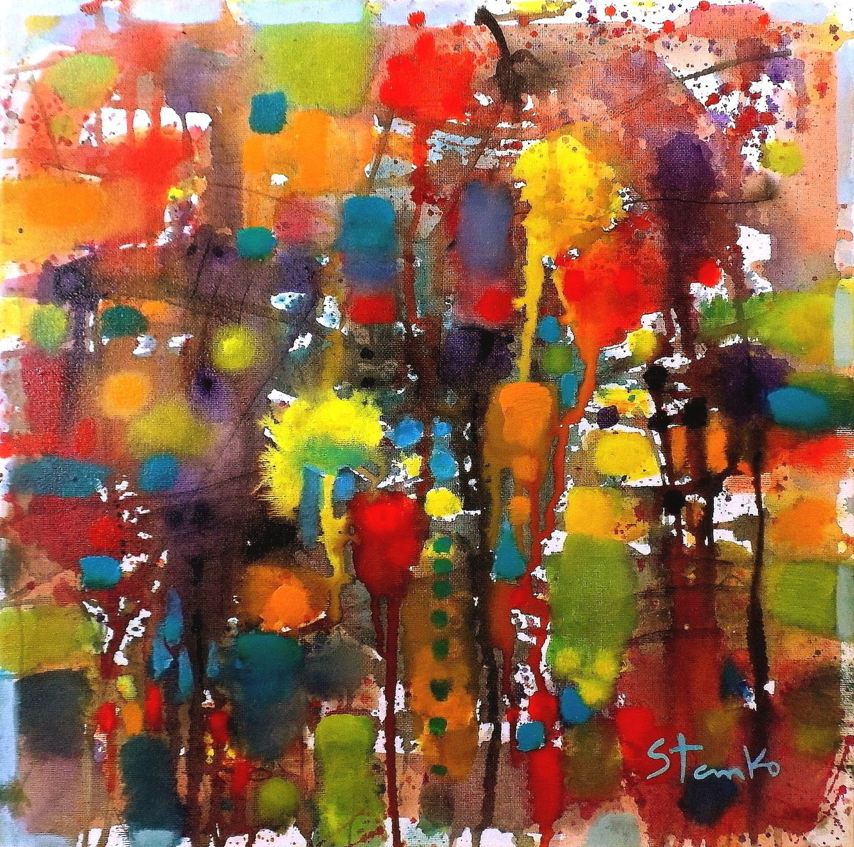  Just Rainy-Xxv By Stanislav Bojankov, 16 X 16, Artwork For Sale On Artfinder