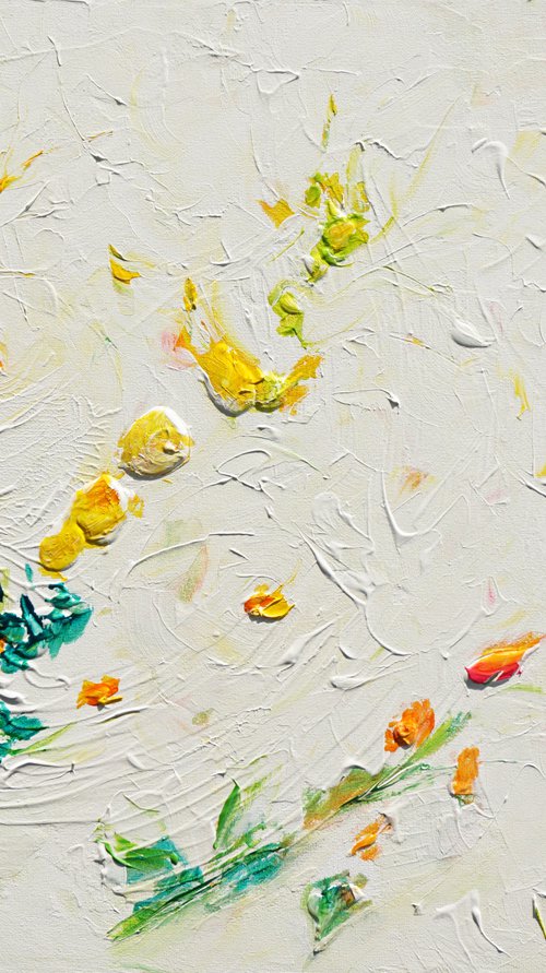 Floating Flowers 60x45cm 18x24in by jelena b