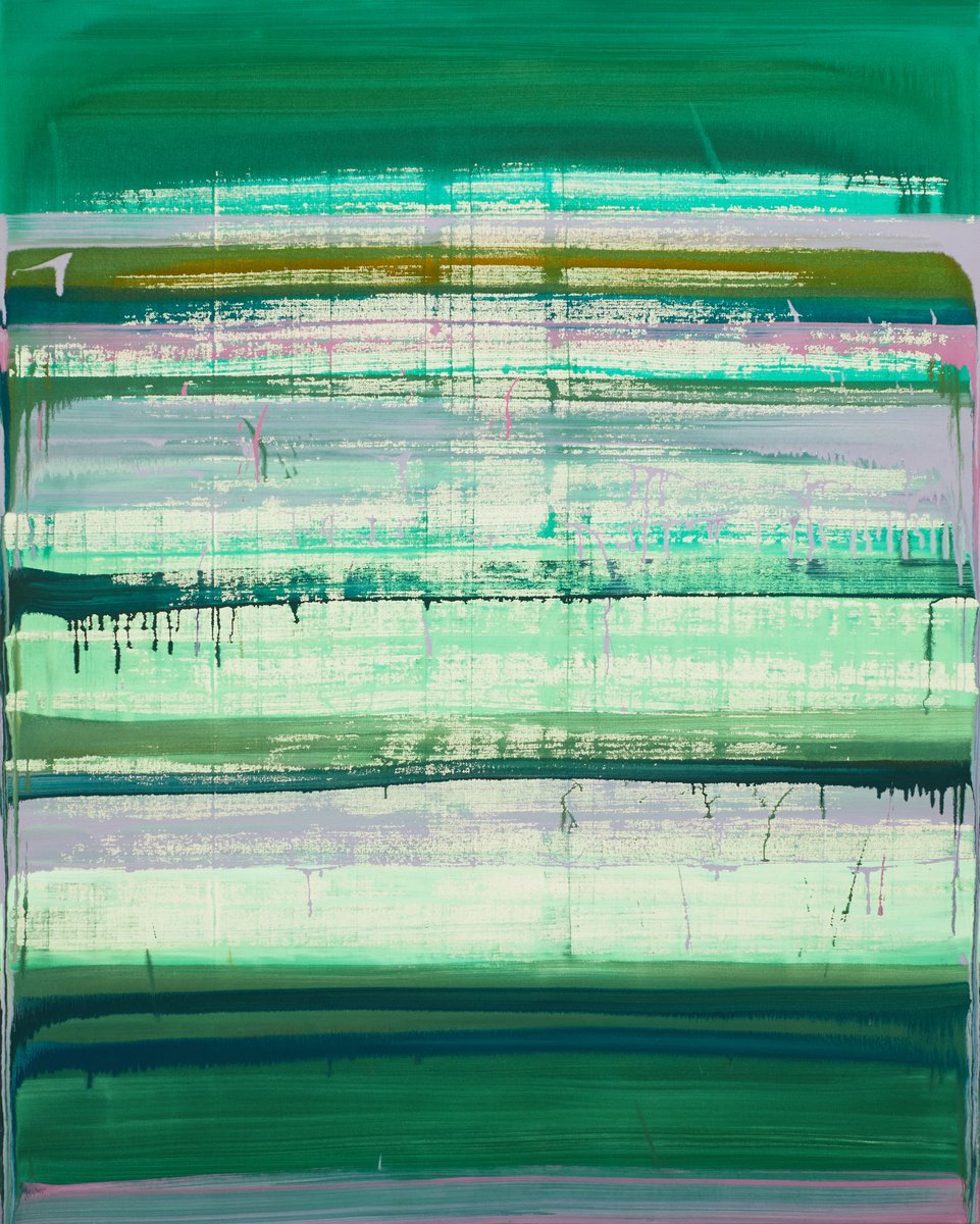 Geometric Abstract Acrylic Painting By Simon Findlay, 47 X 59", Resetting Myself Again, Original Artwork