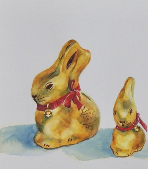 Lindt Easter Bunnies - Mom and kids