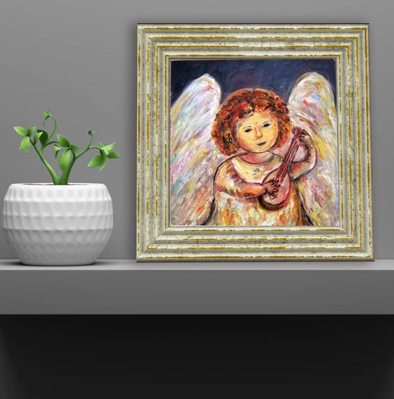 Angel Playing Mandolin