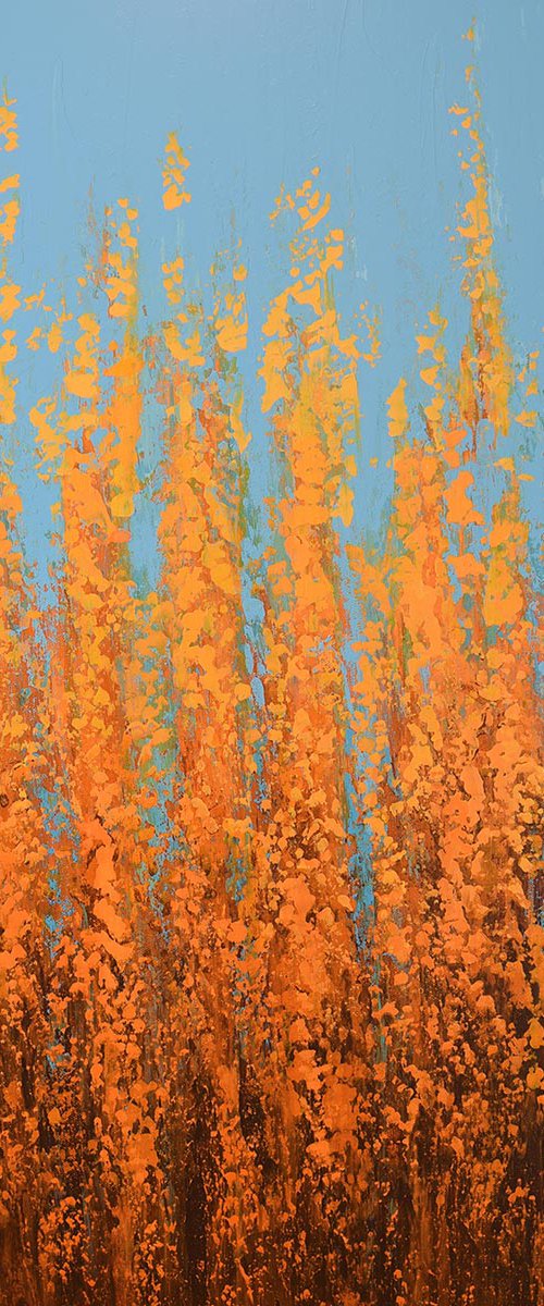 Fall Orange - Color Field by Suzanne Vaughan