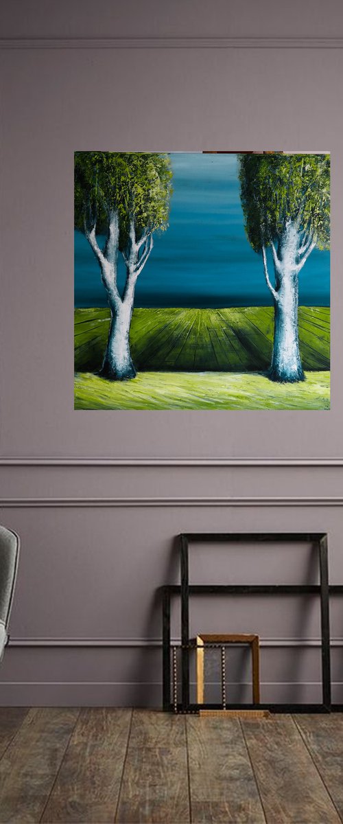 Poplar lines - Fields and Colors Series by Danijela Dan