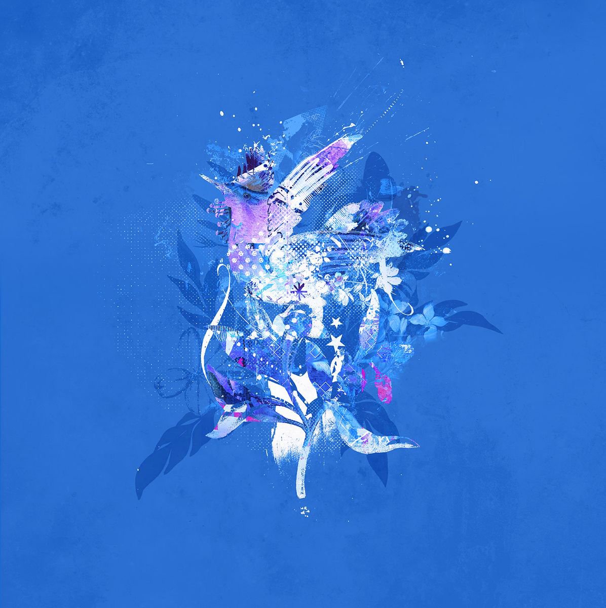 Animal Painting By Teis Albers, 39 X 39", Take Wing, Original Artwork