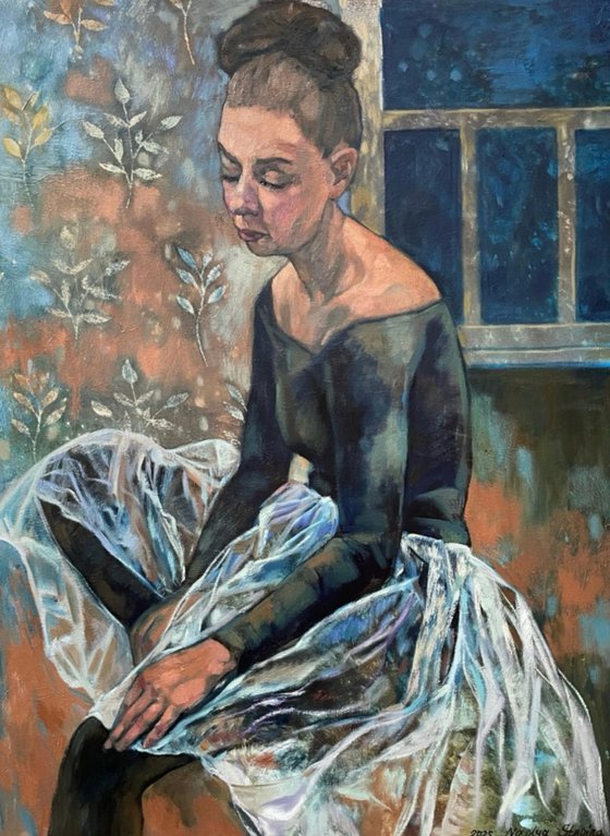 Ballerina in black leotard