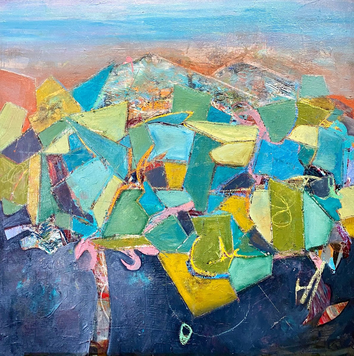 Dawn (Tree & Mountains) by Theresa Vandenberg Donche