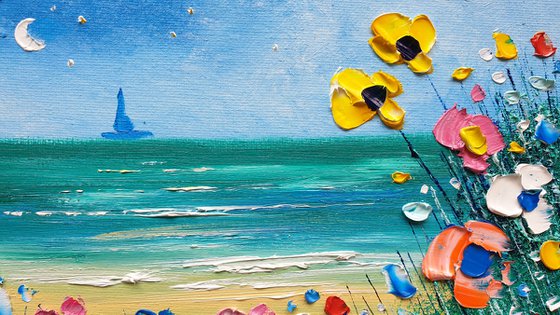 "Our Beach & Flowers in Love"