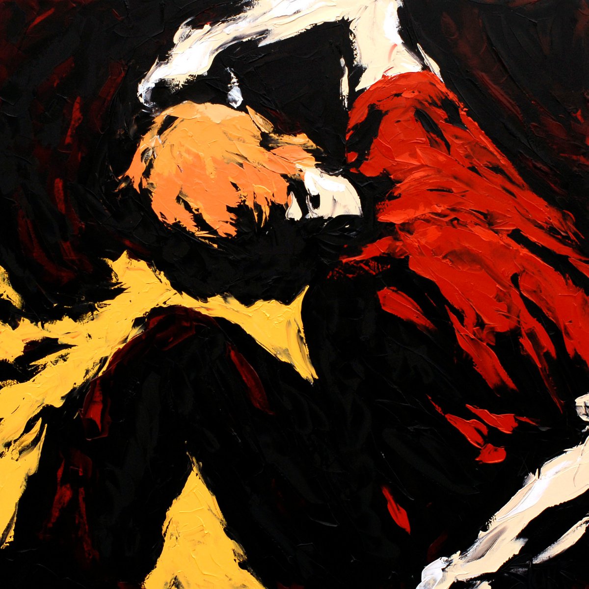 Expressive Oil Painting , Stomp By Bill Stone, 48 X 48, Artwork For Sale On Artfinder