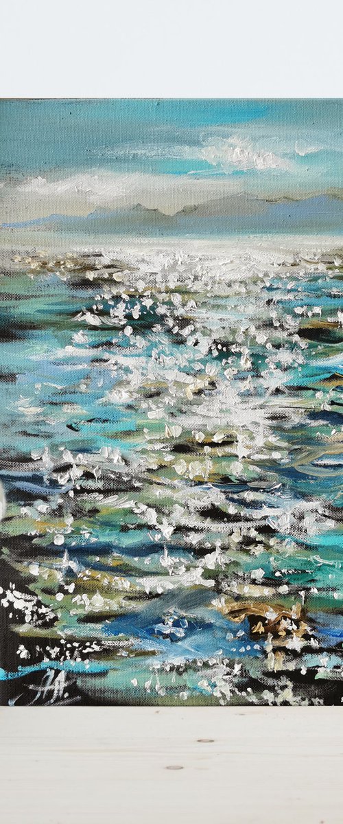 Ocean painting, Sea oil painting, Seascape painting by Annet Loginova
