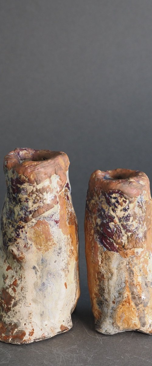 Fraternal Pinch Pots by Linda Cares