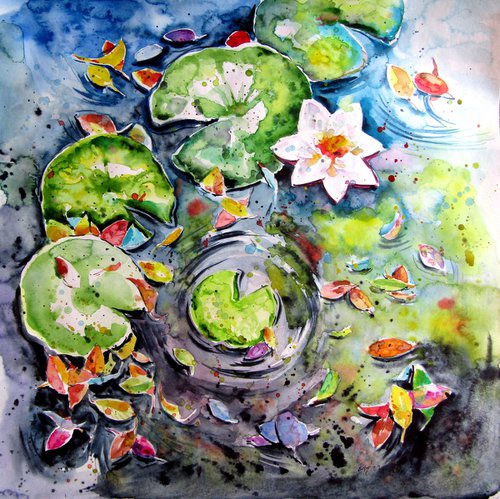 Fall and water lilies by Kovács Anna Brigitta