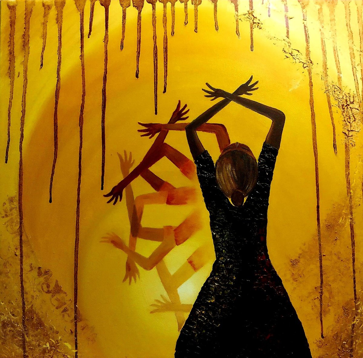 Impressionistic Portrait Oil Painting By Niyati Jiwani, 20 X 20", In Search, Original Artwork