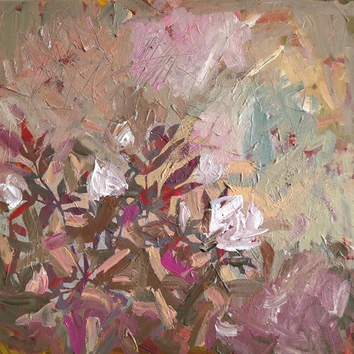 Abstract Peony Bush by Ekaterina Prisich