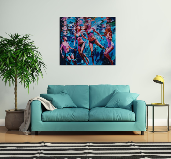 Over the blue mirror