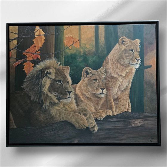 Painting 'Lion's Harmony'