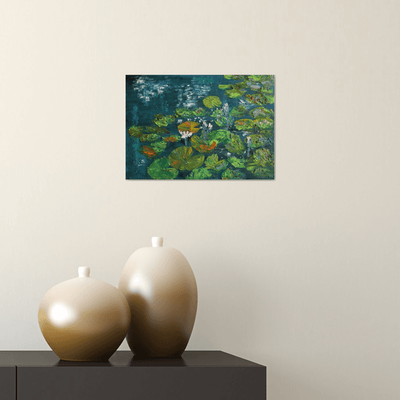 Pond ... Water Lilies... /  ORIGINAL PAINTING