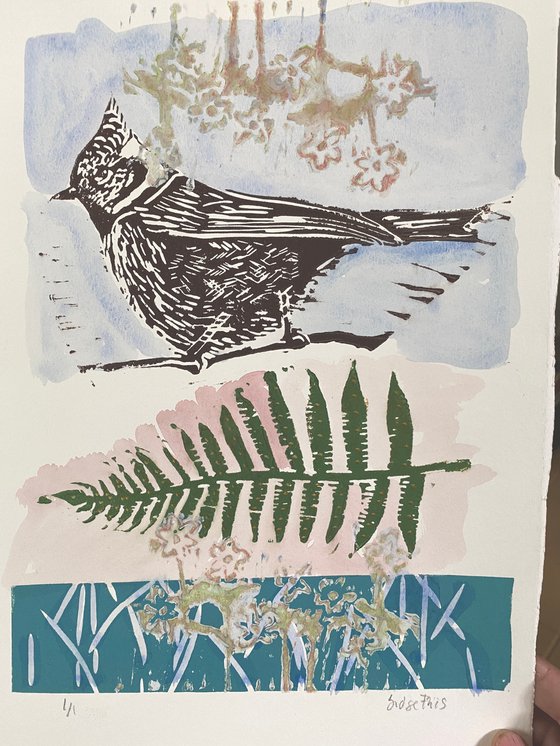 Fern and bird