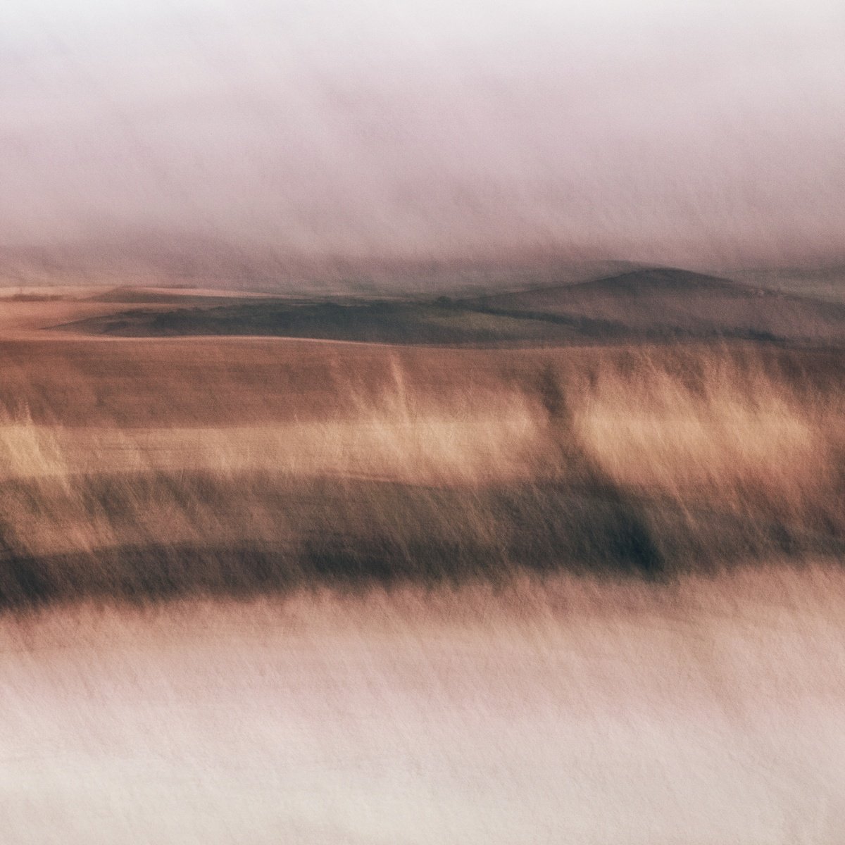 Impressionistic Landscape Photograph By Karim Carella, 37 X 37", Painted Dream #19, Original Artwork