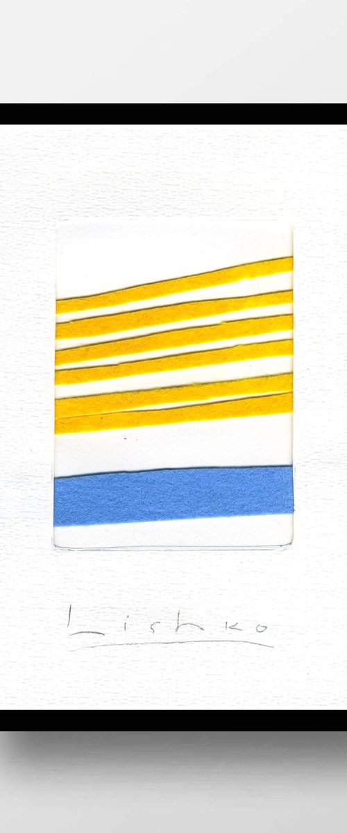 YELLOW AND BLUE 21*15 CM / 8,26*5,90 INCH \ by V. Lishko