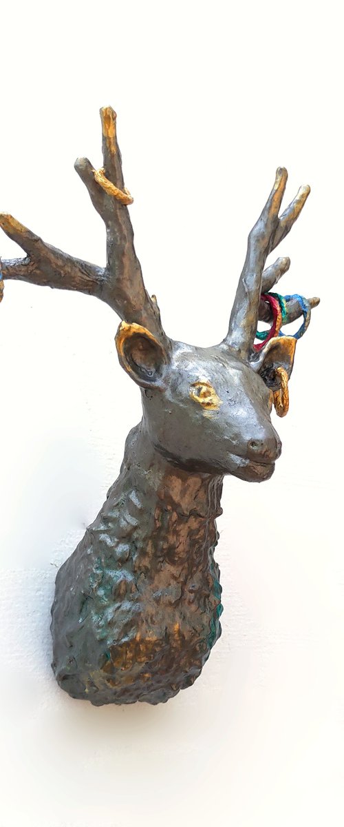 Faux Deer Head Mount by Shweta  Mahajan