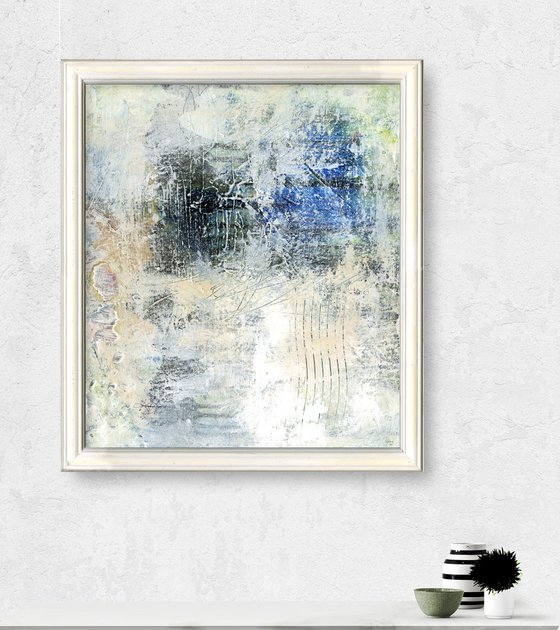 A Moment In The Journey - Framed Abstract Painting by Kathy Morton Stanion