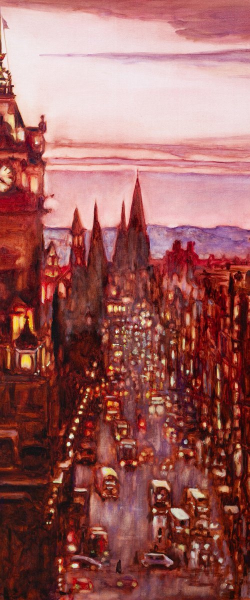 Lights Of The Old Edinburgh by Liudmila Pisliakova