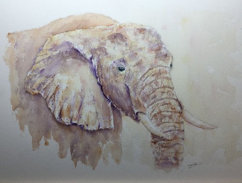 Portrait of an elephant by Sabrina’s Art